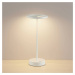 Lucande Nabíjecí stolní lampa Lucande LED Halona, bílá, hliník, USB, IP54