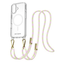 AlzaGuard Luxe Detach Lanyard Case Compatible with MagSafe for iPhone 16 růžovožlutý