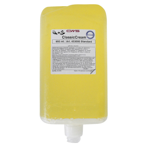 CWS Tekuté mýdlo Classic Cream, bal.j. 12 lahví po 0,5 l, žlutá, s citrusovou vůní