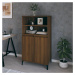 vidaXL Skříň highboard hnědý dub 60 x 36 x 110 cm kompozitní dřevo