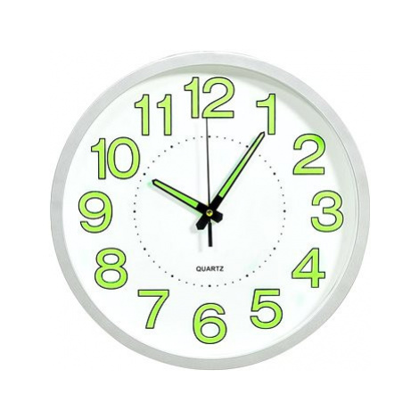 Svítící nástěnné hodiny bílé 30 cm 325167 SHUMEE