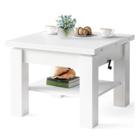 Rozkládací konferenční/jídelní stůl se zvedací deskou CALEB bílá 5903631910593