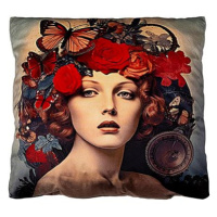 4sleep Povlak na polštář 40 × 40 na zip velur - Obraz Alfons Mucha