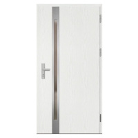 Ocelové vchodové dveře LANGEN 1 - Borovice Bílá (kresba dřeva), 80 / 207, 5 cm, P