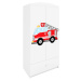 Kocot kids Dětská skříň Babydreams 90 cm hasičské auto bílá