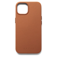 Mujjo Full Leather kryt Apple iPhone 13/14/15 světle hnědý