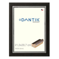 DANTIK rámeček 21 × 29,7, TAIGA černý sklo čiré