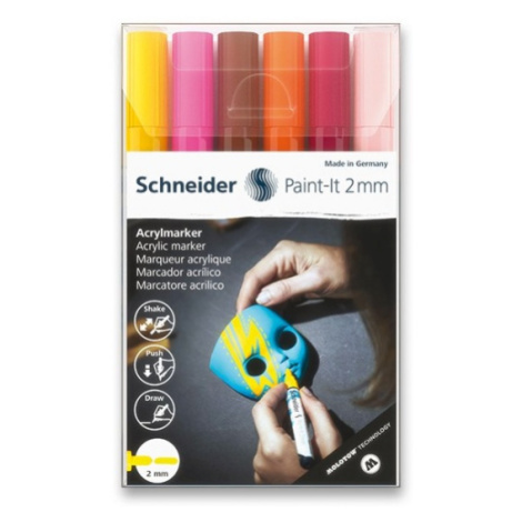 Akrylový popisovač Paint-It 310 2mm souprava 6 barev-V3 Schneider Schneider Electric