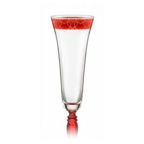 Crystalex sklenice na šampaňské Victoria Love 180 ml 2 KS Crystalex-Bohemia Crystal