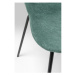Zelená čalouněná jídelní židle Frida / set 2 ks
