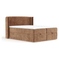 Oranžová boxspring postel s úložným prostorem 160x200 cm Passion – Maison de Rêve