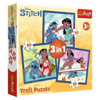 Puzzle Čas se Stitchem 3v1 (20,36,50 dílků)