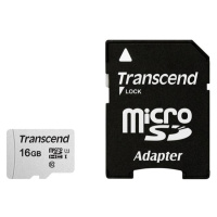 Transcend microSDHC 16GB UHS-I U1 TS16GUSD300S-A Stříbrná
