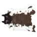Koberec z umělé hovězí kůže 150 x 200 cm bílý / hnědý BOGONG, 309322