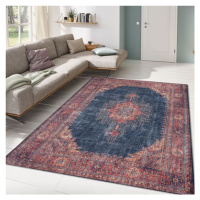 Luxusní koberec DARK BLUE, 210 x 310 cm, odstíny červené