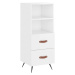 vidaXL Skříň highboard bílá s vysokým leskem 34,5x34x180 cm kompozit