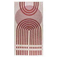 Červeno-bílý pratelný koberec 50x80 cm – Vitaus