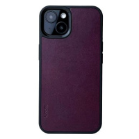 Lemory iPhone 14 kožený kryt purpurová