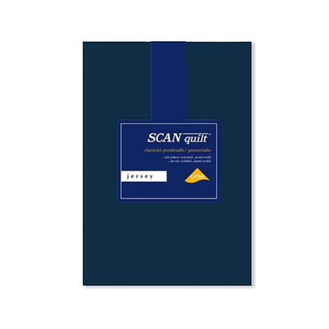 SCANquilt prostěradlo JERSEY ELASTIC LYCRA tmavě modrá 90 × 200 cm