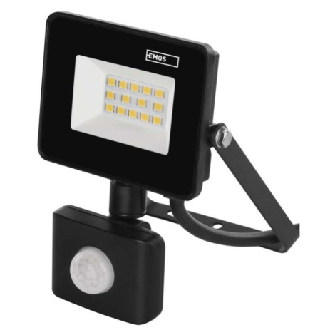 LED reflektor SIMPO s pohybovým čidlem, 10,5 W, černý, neutrální bílá EMOS