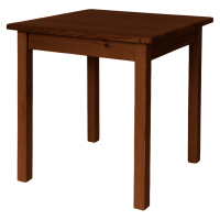 Dede Stůl z masivu borovice 70x70 cm ořech