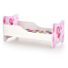 Dětská postel s matrací HOPPY růžová/bílá, 70x140 cm