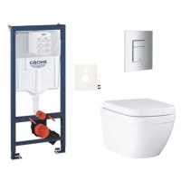 Závěsný wc set do lehkých stěn / předstěnová montáž GROHE Euro Ceramic SIKOGRSEUSCP00