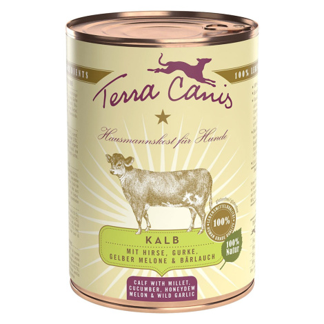 Terra Canis CLASSIC telecí maso s jáhlami, okurkou a melounem 12 × 400 g