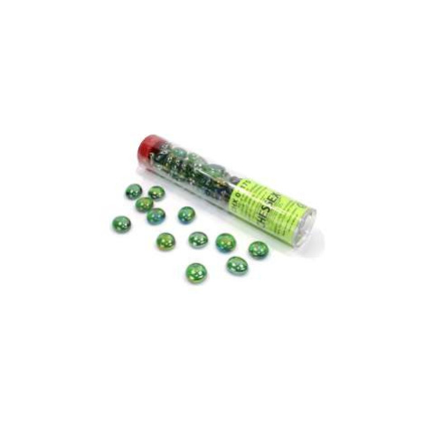 Chessex Skleněné kamínky - zelené metalické