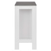 280216 vidaXL Bar Table with Shelf White 110x50x103 cm