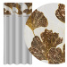 Klasický šedý závěs s potiskem zlatých listů ginkga Šířka: 160 cm | Délka: 270 cm