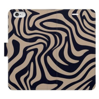 iSaprio Flip pouzdro Zebra Black 02 pro iPhone 6/6S