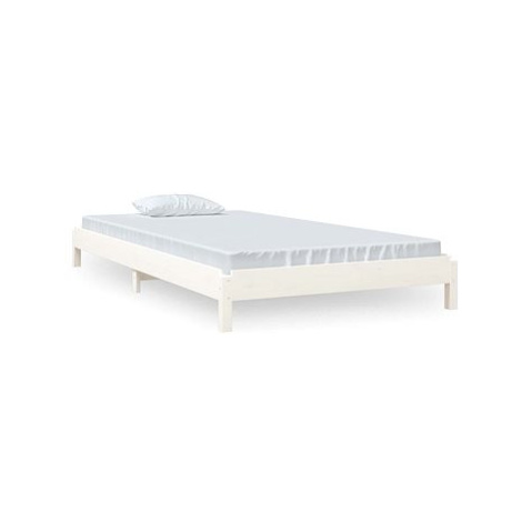 Stohovatelná postel bílá 90 × 200 cm masivní borovice, 820393 SHUMEE