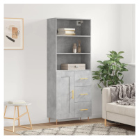 vidaXL Skříň highboard betonově šedá 69,5x34x180 cm kompozitní dřevo