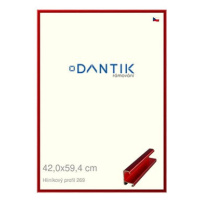 DANTIK rámeček 42 × 59,4, ALU profil 7269 Červený Trumalin broušený plexi čiré