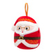 Plyšový mazlíček Squishmallows Vánoční ozdoba Santa s brýlemi - Nick, 10 cm