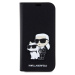 Karl Lagerfeld PU Saffiano Karl and Choupette NFT flipové pouzdro pro iPhone 13 černé