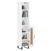 vidaXL Skříň highboard bílá s vysokým leskem 34,5x34x180 cm kompozit