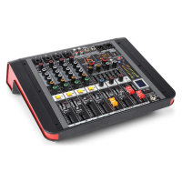 Power Dynamics PDM-M404A, mixážní pult, 4 mikrofonní vstup, 24-BIT MULTI-FX-PROCESOR, USB přehrá