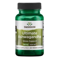 Swanson Ashwagandha Ultimate KSM-66, 250 mg, 60 rostlinných kapslí