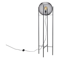Moderní stojací lampa černá - Mesh Ball