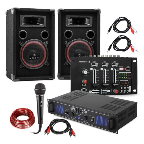 Electronic-Star DJ-14 USB, DJ PA Set, PA zesilovač, USB mixážní pult, 2 x reproduktor, karaoke m