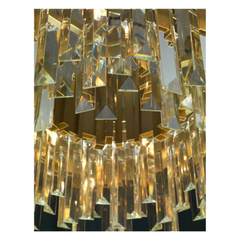 NOVA LUCE závěsné svítidlo BALADONA zlatá mosaz hliník a křišťál G9 9x3.5W IP20 bez žárovky 8109