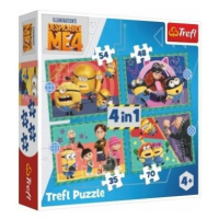 Puzzle 4v1 Já, padouch 4/Mimoni 28,5x20,5cm v krabici 28x28x6cm