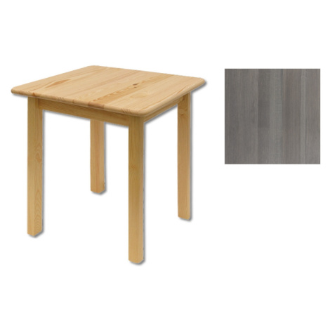 Čtvercový jídelní stůl GALWEY, 60x75x60 cm, masiv borovice/moření šedé Drewmax