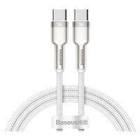 Kabel USB-C na USB-C Baseus Cafule, 100 W, 1 m (bílý)