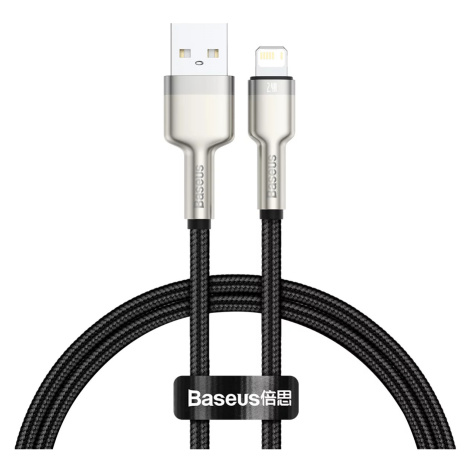 Kabel USB cable for Lightning Baseus Cafule, 2.4A, 0,25m, black (6953156202238)