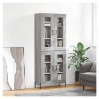 vidaXL Skříň highboard šedá sonoma 69,5 x 34 x 180 cm kompozitní dřevo