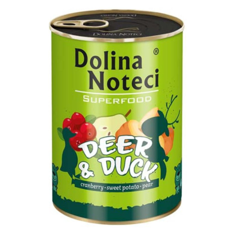 Dolina Noteci SUPERFOOD 400g jelen a kachna pro psy 80% masa