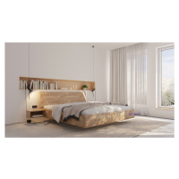 Postel Purtex Sky New Rozměr: 180x200 cm, Materiál: Buk, Moření: Třešeň